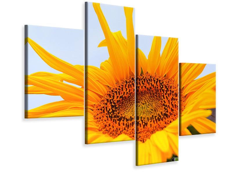 modern-4-piece-canvas-print-big-sunflower