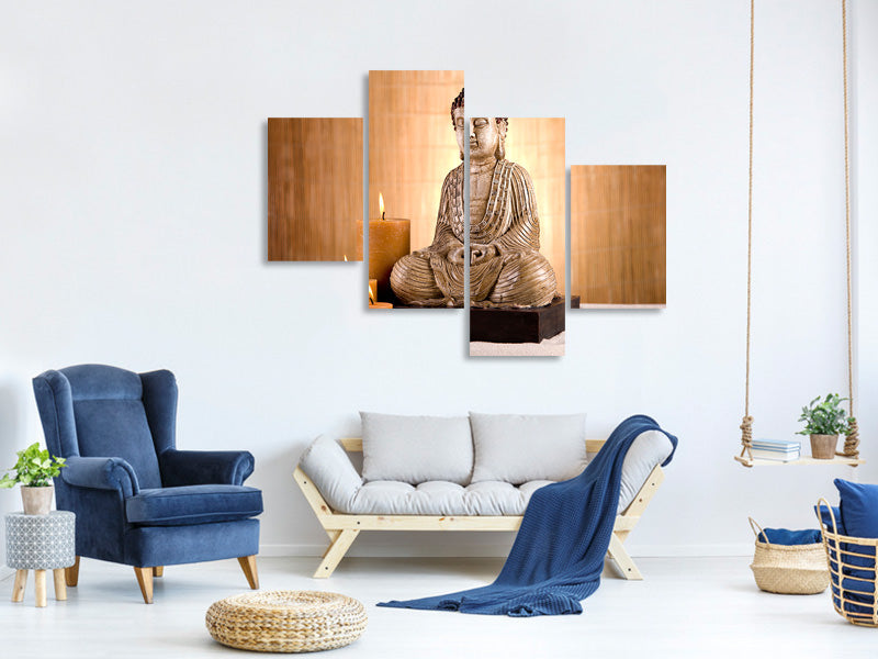 modern-4-piece-canvas-print-buddha-in-meditation