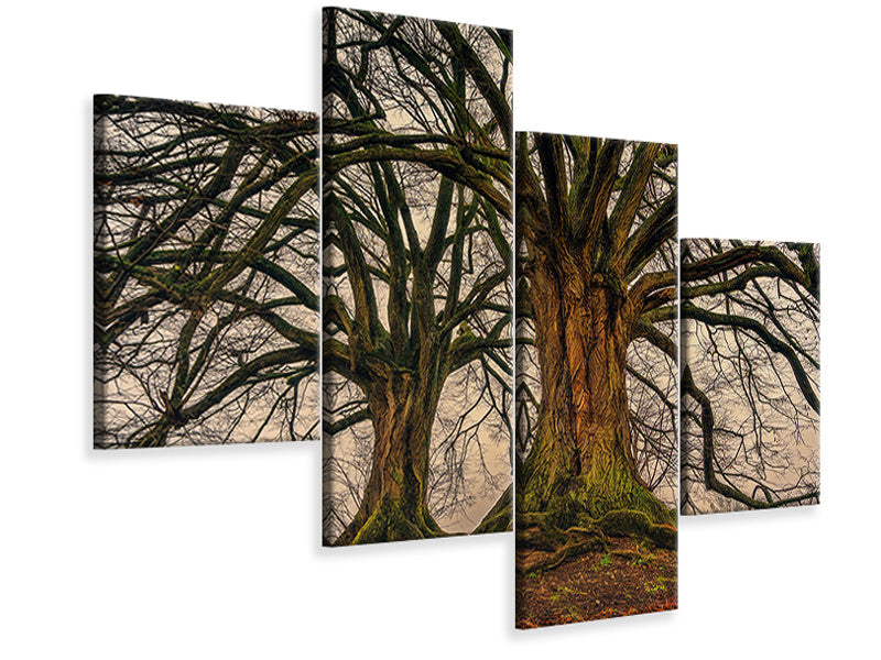 modern-4-piece-canvas-print-ghostly-trees