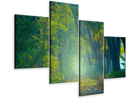modern-4-piece-canvas-print-green-forest