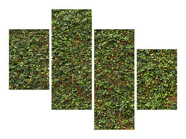 modern-4-piece-canvas-print-green-ivy-leaves-wall
