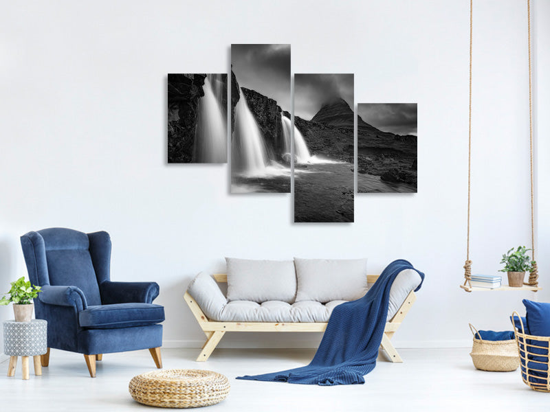 modern-4-piece-canvas-print-kirkjufellsfoss