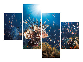 modern-4-piece-canvas-print-lionfish