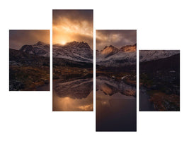 modern-4-piece-canvas-print-lofoten-mountains