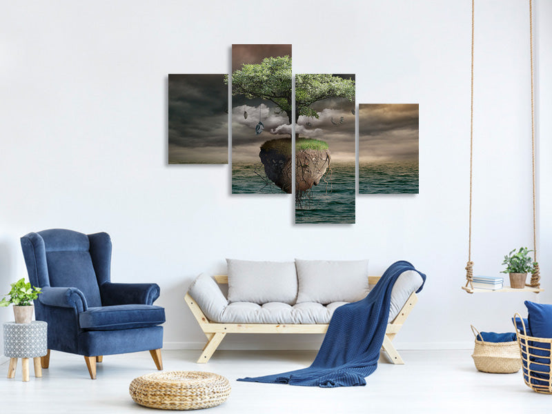 modern-4-piece-canvas-print-lonely-tree