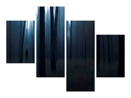 modern-4-piece-canvas-print-man-in-the-forest