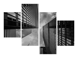 modern-4-piece-canvas-print-many-skyscrapers