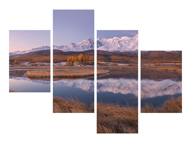 modern-4-piece-canvas-print-mirror-for-mountains-ii