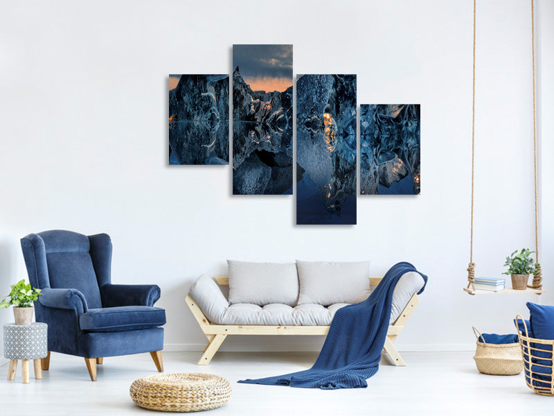 modern-4-piece-canvas-print-mirror