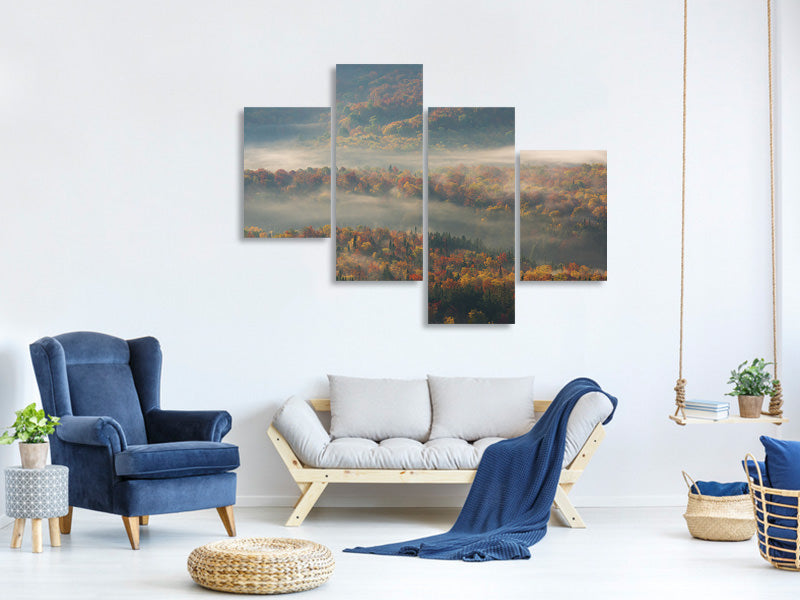modern-4-piece-canvas-print-misty-morning-ii-a