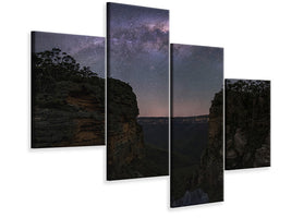 modern-4-piece-canvas-print-night-sky-over-blue-mountains