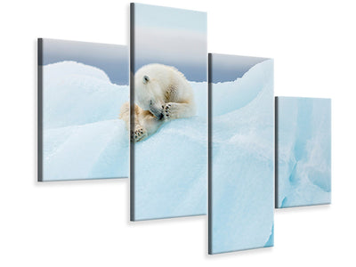 modern-4-piece-canvas-print-polar-bear-grooming