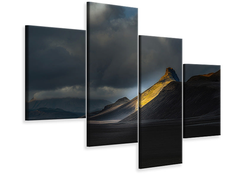 modern-4-piece-canvas-print-ristindur-highlands-iceland