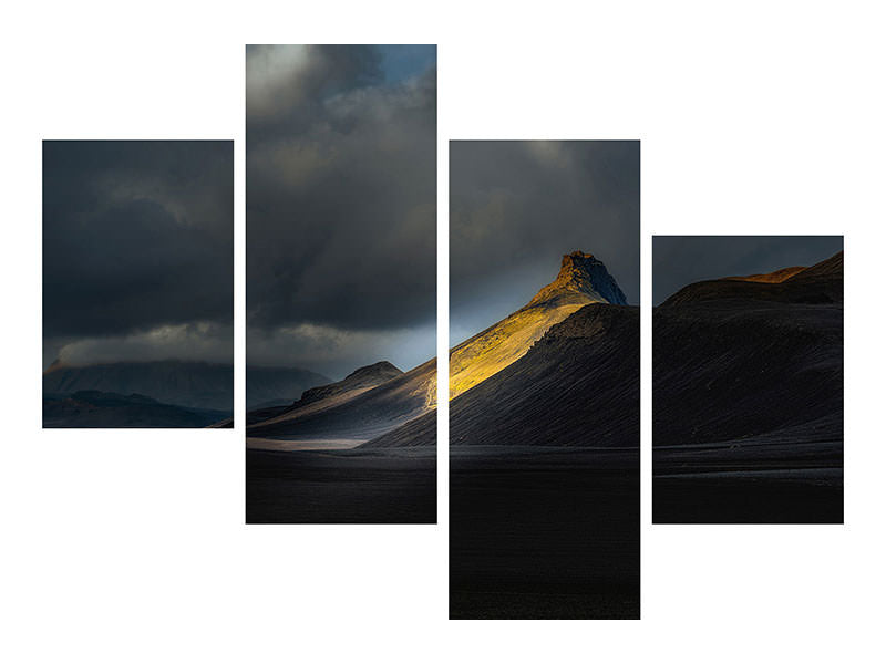 modern-4-piece-canvas-print-ristindur-highlands-iceland