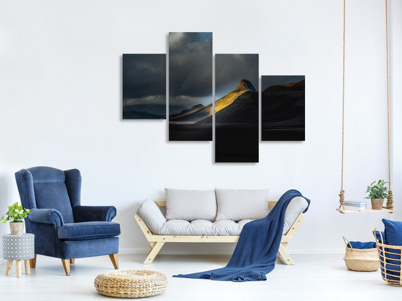 modern-4-piece-canvas-print-ristindur-highlands-iceland