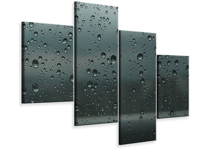 modern-4-piece-canvas-print-shiny-drops-of-water