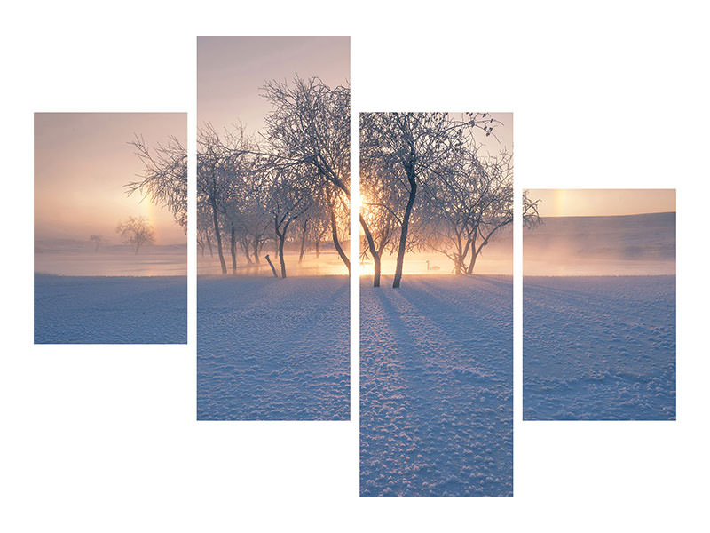 modern-4-piece-canvas-print-swan-lake