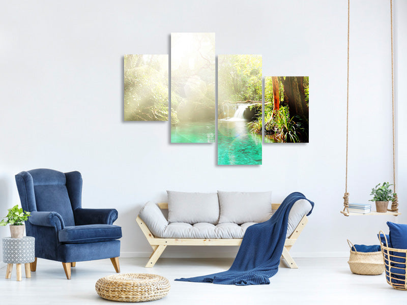 modern-4-piece-canvas-print-the-green-lagoon