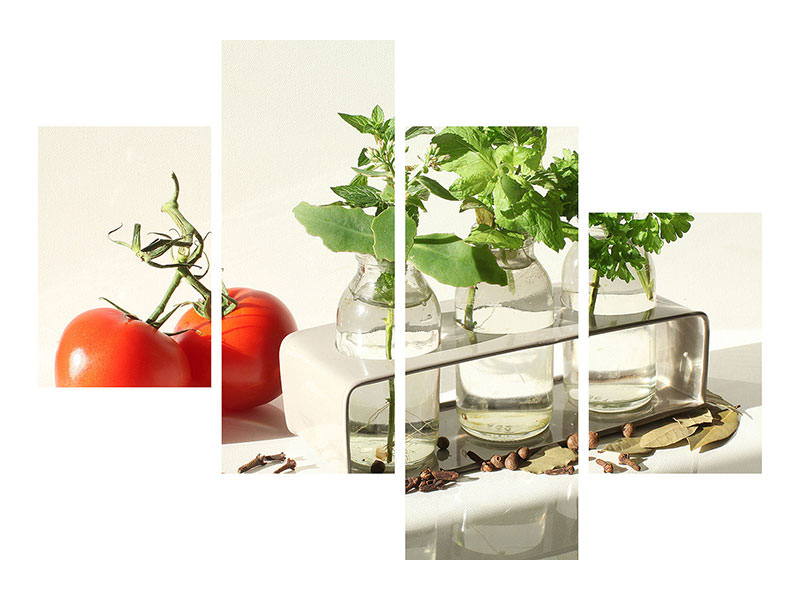 modern-4-piece-canvas-print-tomatoes-and-herbs