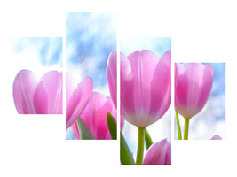 modern-4-piece-canvas-print-tulips-in-nature