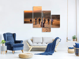 modern-4-piece-canvas-print-velvet-crush