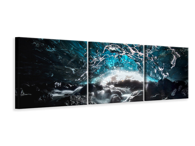 panoramic-3-piece-canvas-print-blue-glacier-cave