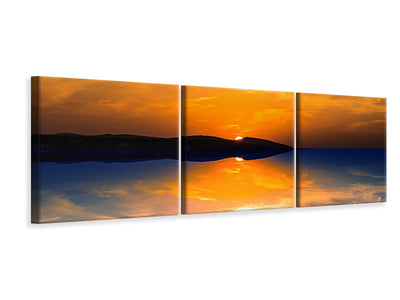 panoramic-3-piece-canvas-print-fantastic-evening-mood