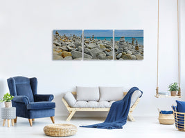 panoramic-3-piece-canvas-print-many-stacks-of-stones