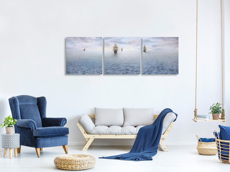 panoramic-3-piece-canvas-print-pirate-ships