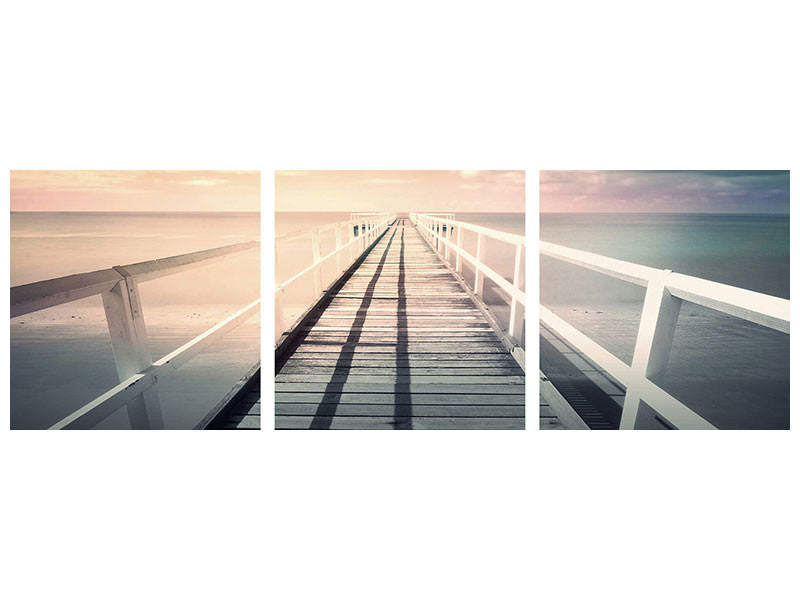 panoramic-3-piece-canvas-print-romantic-wooden-walkway