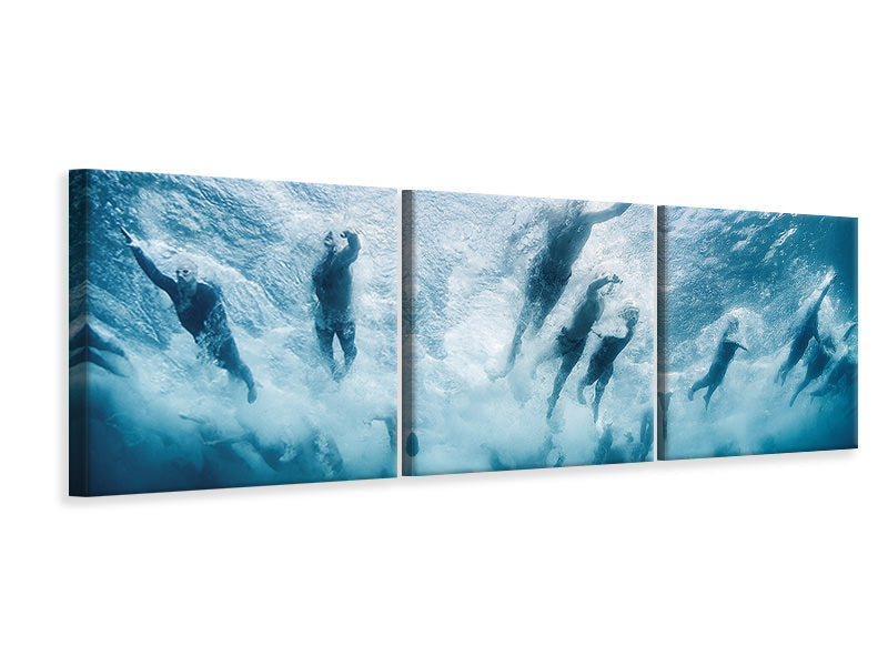 panoramic-3-piece-canvas-print-swim