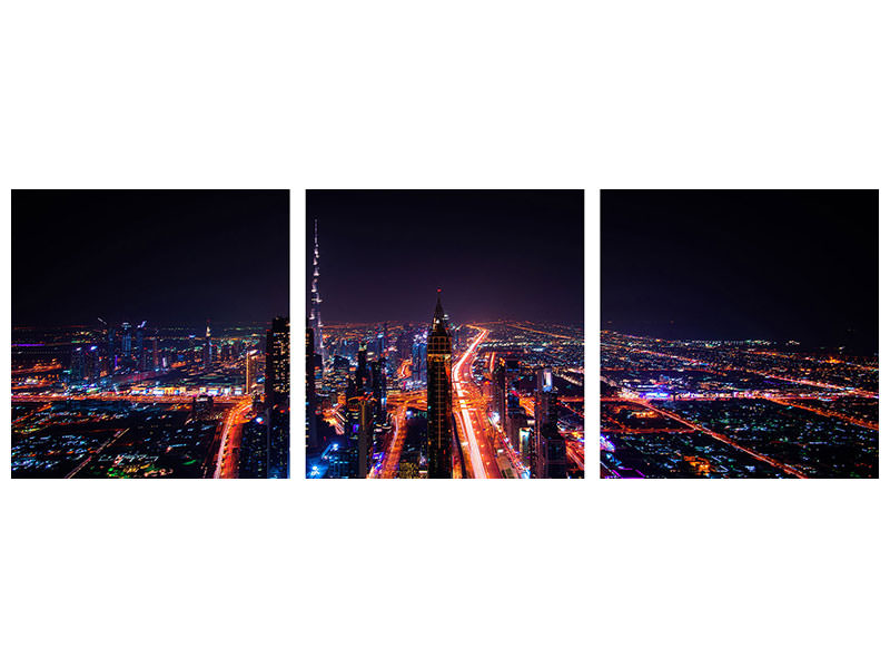 panoramic-3-piece-canvas-print-the-colorful-lights-of-dubai