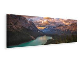 panoramic-canvas-print-peyto-lake-at-dusk